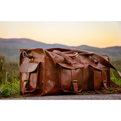 Leather Overhead Duffle