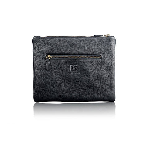 Pixie Clutch in Black Leather