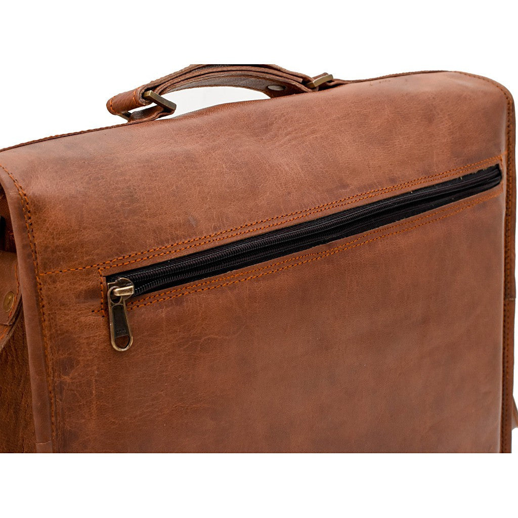 Leather Business Laptop Messenger