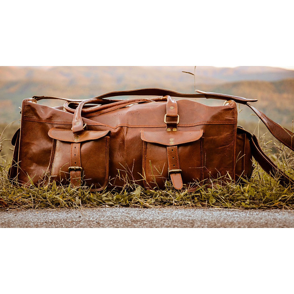 Leather Overhead Duffle