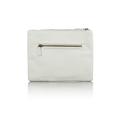Pixie Clutch in White Leather