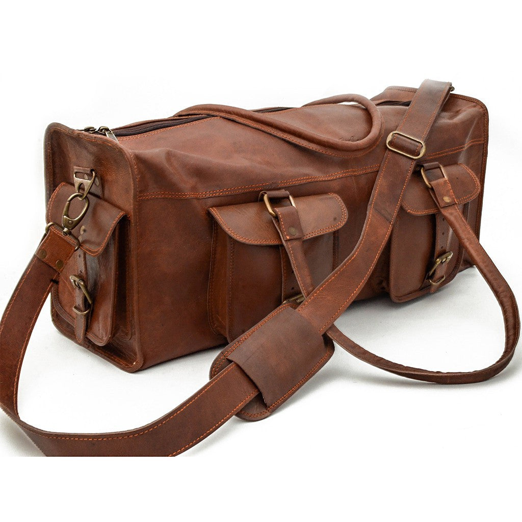Leather Overhead Duffle