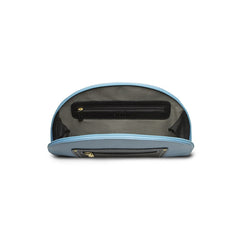 Hoopoe Saffiano Leather Clutch in Blue/Black