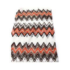 Brown & Coral Multi Zig Zag Infinity Scarf