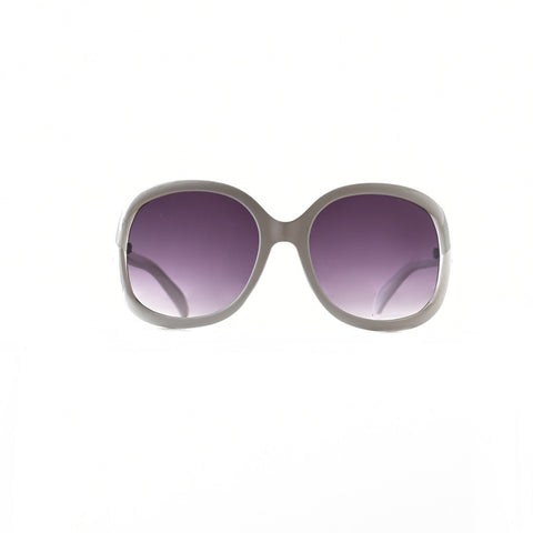 Oversize Round Sunglasses with Cut Out Frame and Subtle Metal Accents