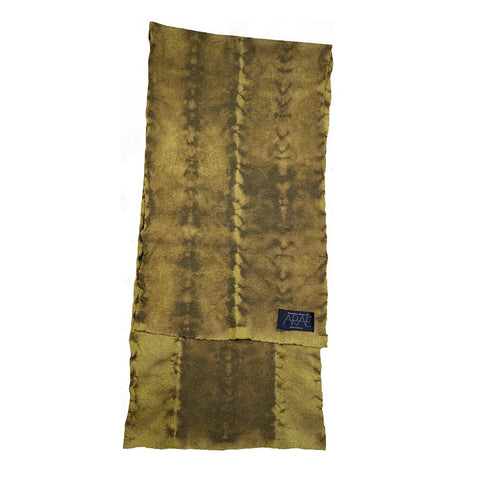 Wool Stitched Hide Long Scarf in Desert Hide
