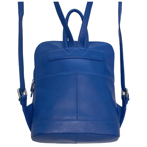 Leather Backpack in Cobalt