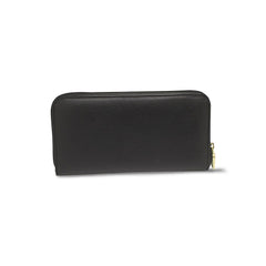 The Robin Black Leather Zip Wallet