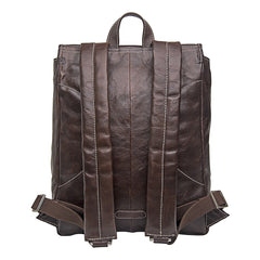 Hector Leather Backpack in Dark Brown