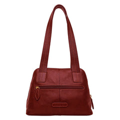 Cerys Small Leather Shoulder Bag in Red