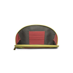 Hoopoe Saffiano Leather Clutch in Yellow/Red