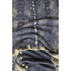 Wool Stitched Hide Wrap Scarf Black