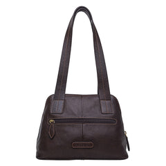 Cerys Small Leather Shoulder Bag in Brown