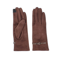 Faux Suede Lined Texting Gloves