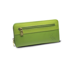 The Robin Green Leather Zip Wallet
