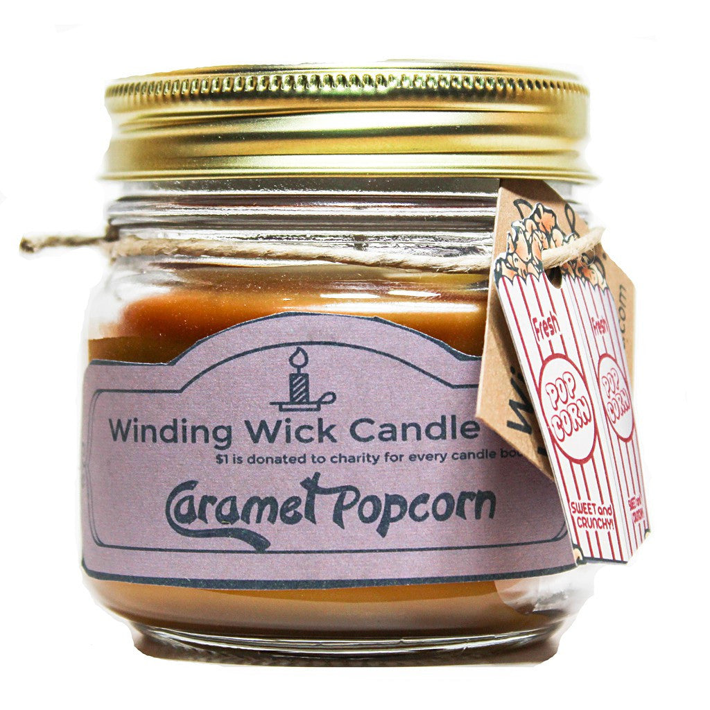 Caramel Popcorn Scented Candle 8oz.