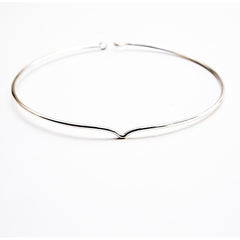 Clarity collar solid sterling silver necklace