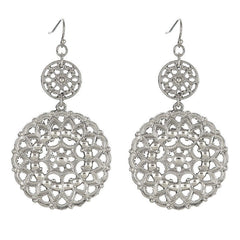 Wanderlust Filigree Drop Earrings in Silver