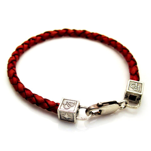 Red Leather Courage Bracelet