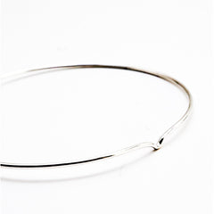 Clarity collar solid sterling silver necklace