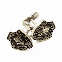 Sterling Silver Shield Cufflinks