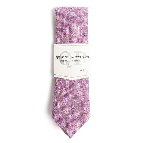 Wool Tweed Necktie in Purple