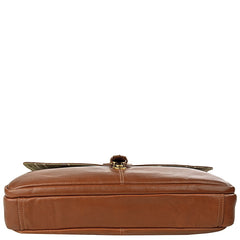 Parker Leather Medium Briefcase in Tan