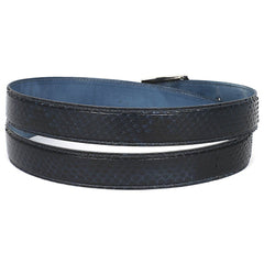 Paul Parkman Navy Genuine Python Belt