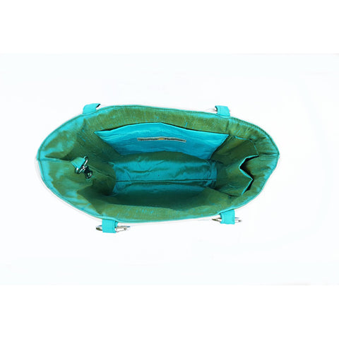 Suzani Small Tote in Teal