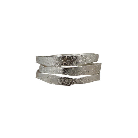 Hand Etched Silver Toned Bangles Set of 3