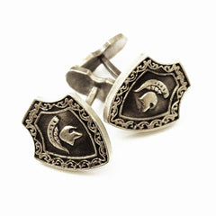 Sterling Silver Shield Cufflinks