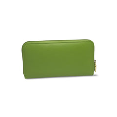The Robin Green Leather Zip Wallet