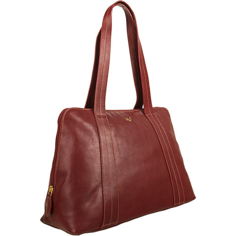 Cerys Leather Multi-Compartment Tote in Brown