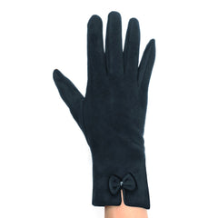 Lined Texting Gloves with Bow