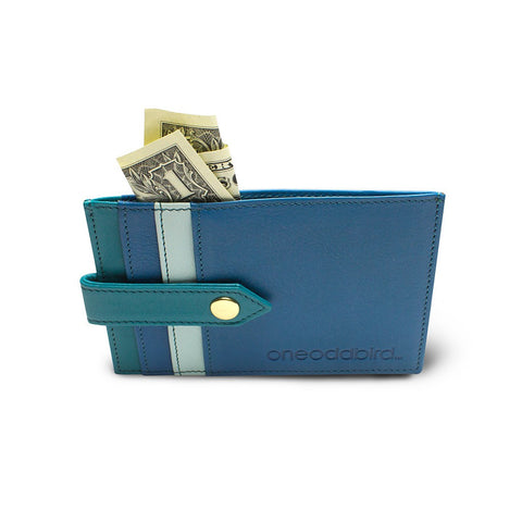 The Finch Blue Leather Cardholder