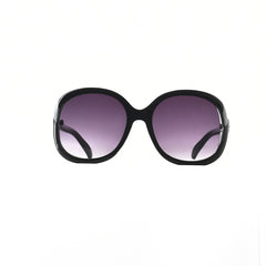 Oversize Round Sunglasses with Cut Out Frame and Subtle Metal Accents