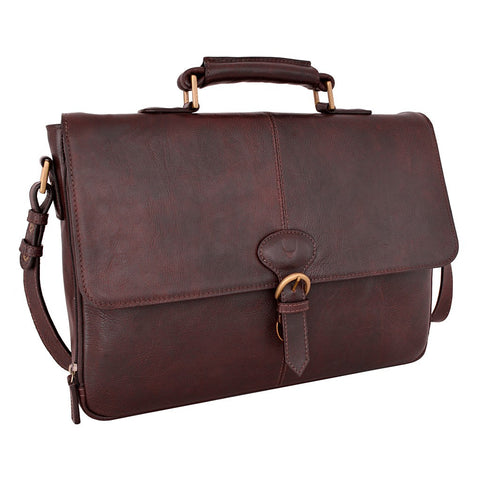 Parker Leather Medium Briefcase in Brown