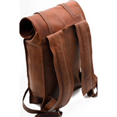Leather Rolltop Backpack