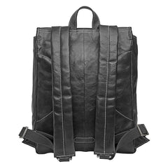 Hector Leather Backpack in Black