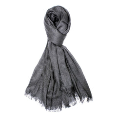 Metallic Sparkle Lighweight Evening Wrap Shawl Scarf in Dark Gray