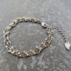 Akira Multi-Strand Bracelet in Silver & Gold