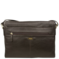 Small Rhoden Leather Messenger in Brown