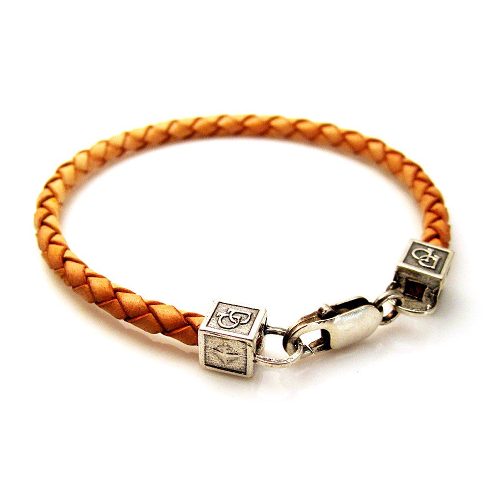 Beaded Leather Courage Bracelet