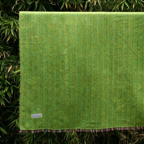 100% Alpaca Travel Blanket in Green Apple