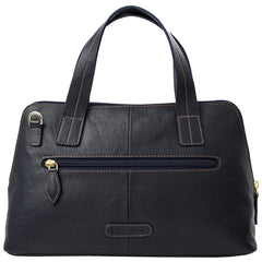 Cerys Leather Satchel in Blue