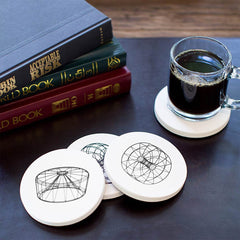Geometric Graphic Absorbent Ceramic Coasters