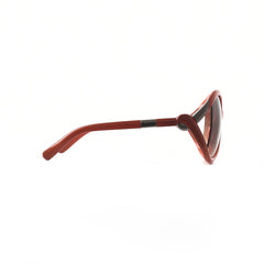 Oversize Round Sunglasses with Cut Out Frame and Subtle Metal Accents