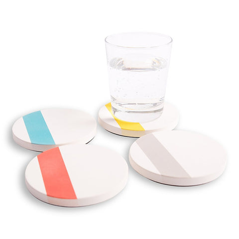 Bright Summer Hues Absorbent Ceramic Coasters