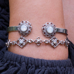 Valencia Bracelet in Opalite & Silver