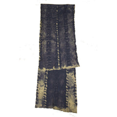 Wool Stitched Hide Wrap Scarf Black